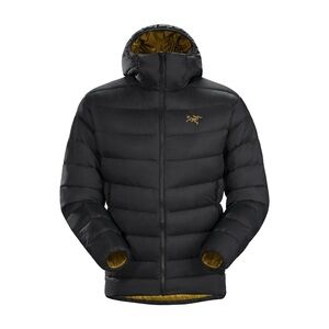 Arc'teryx Men's Dark Gray Puffer Jacket with Gold Accents